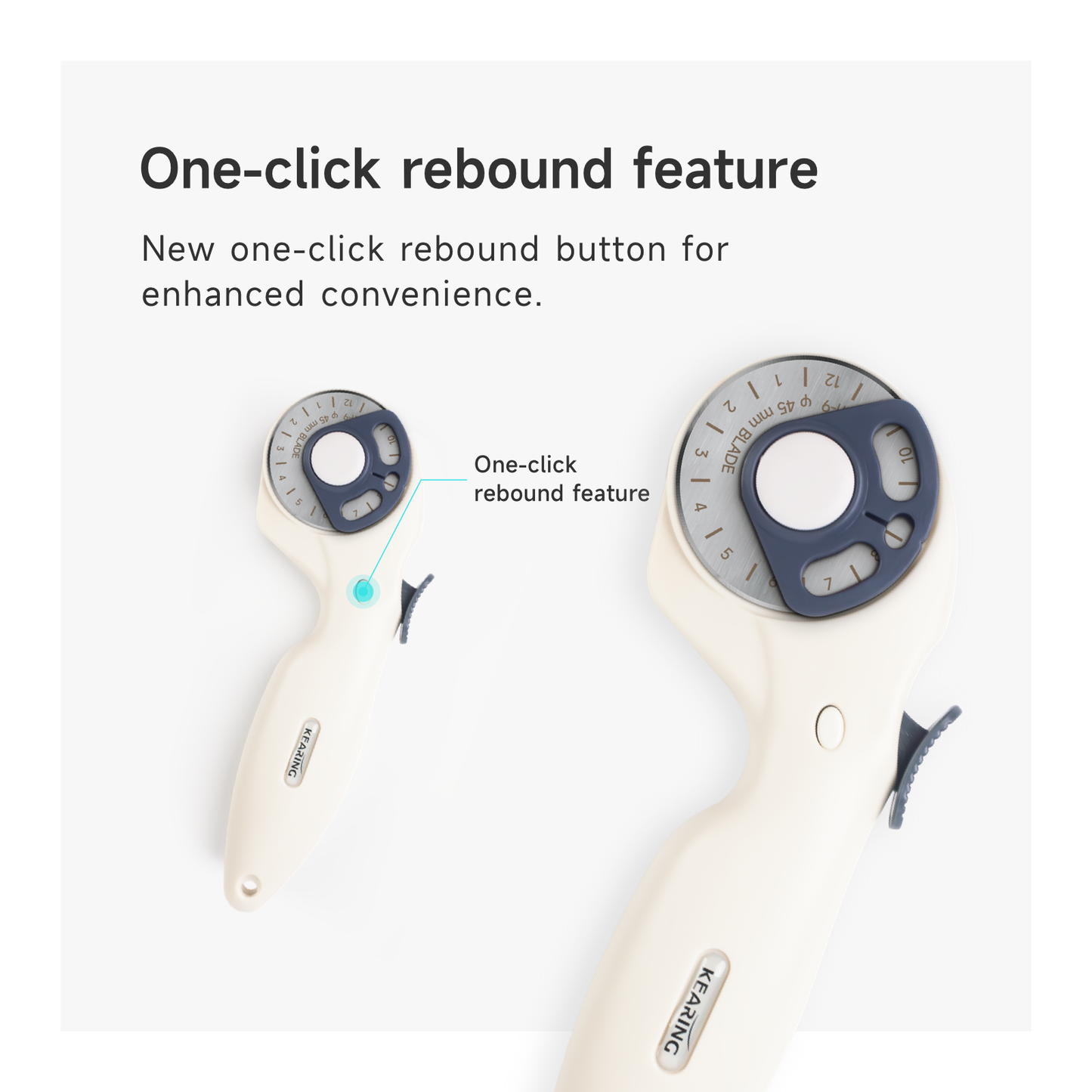 Kearing 45MM Rotary Cutter | Ideal for Fabric, Leather & Paper