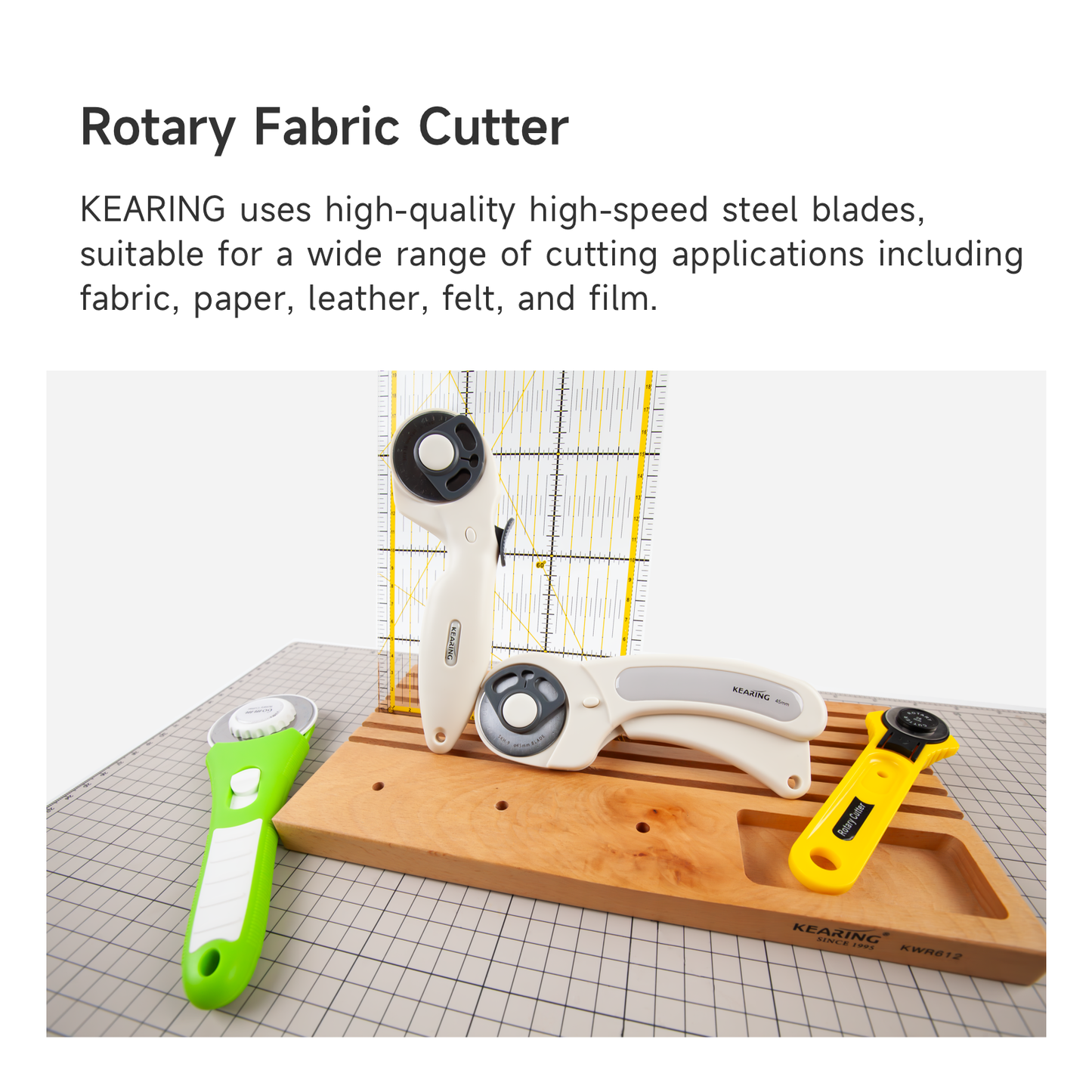 Kearing 45MM Rotary Cutter | Ideal for Fabric, Leather & Paper