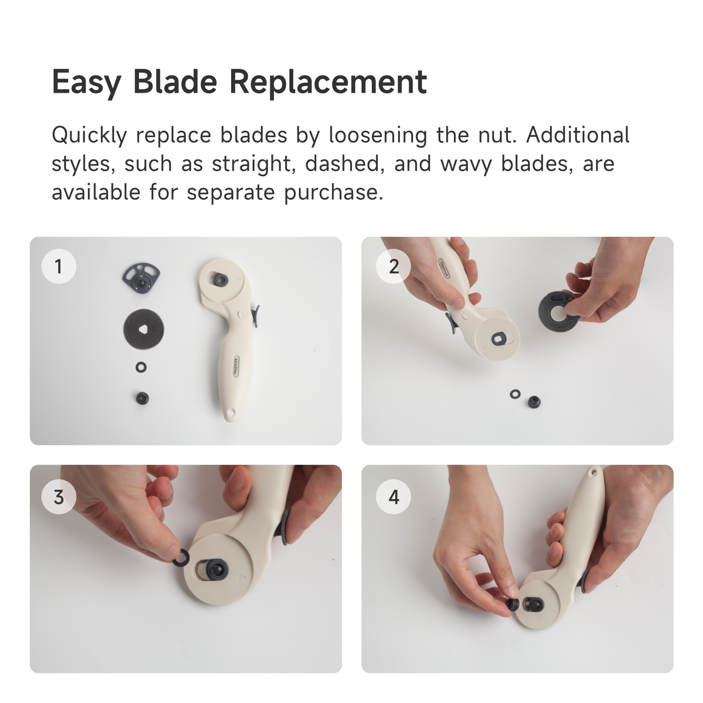 Kearing 45MM Rotary Cutter | Ideal for Fabric, Leather & Paper