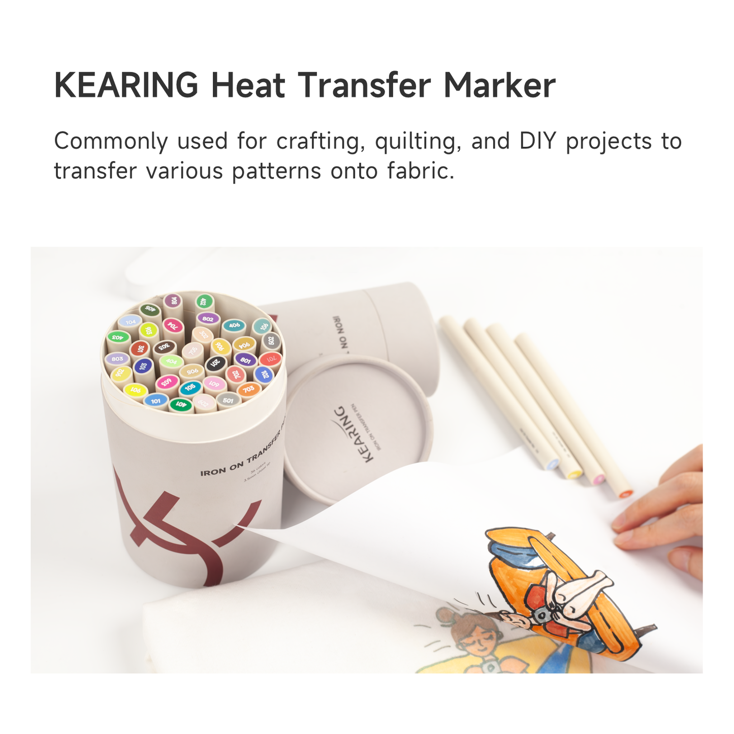 Kearing Ellipse Iron-on Transfer Pen | 24 Colors Set