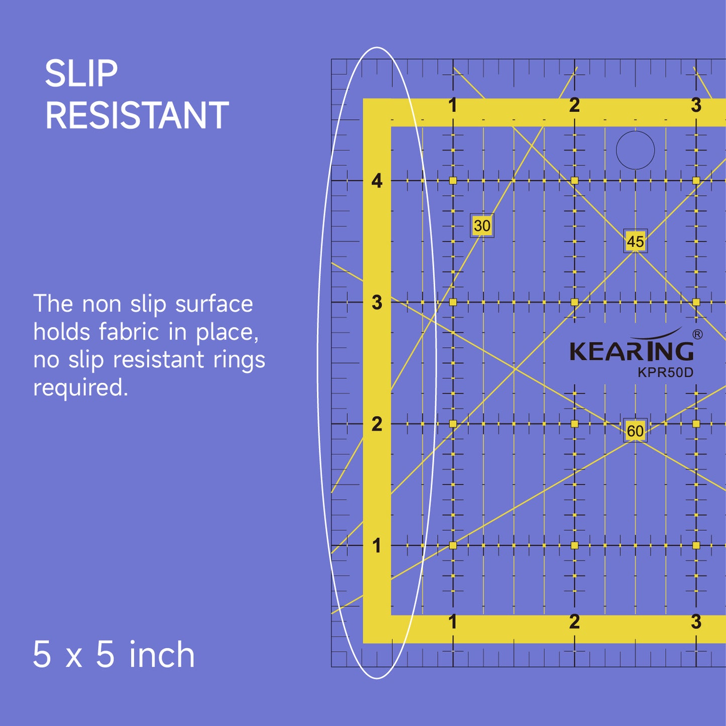 Kearing 5” Patchwork Quilting Ruler