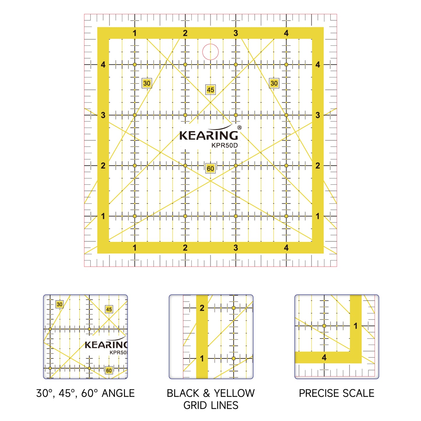 Kearing 5” Patchwork Quilting Ruler