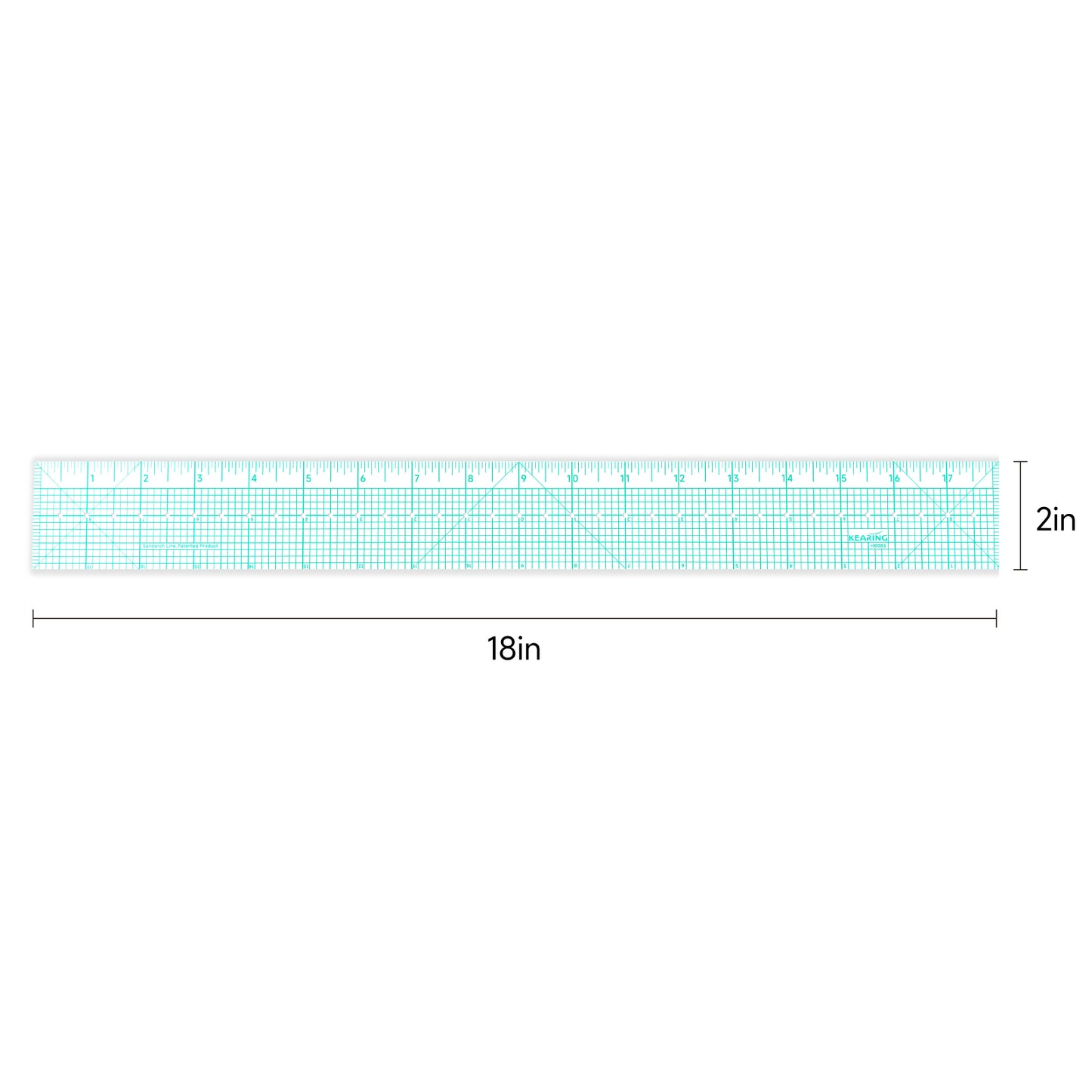 Kearing H8085 Pattern Grading Ruler with Holes 18”