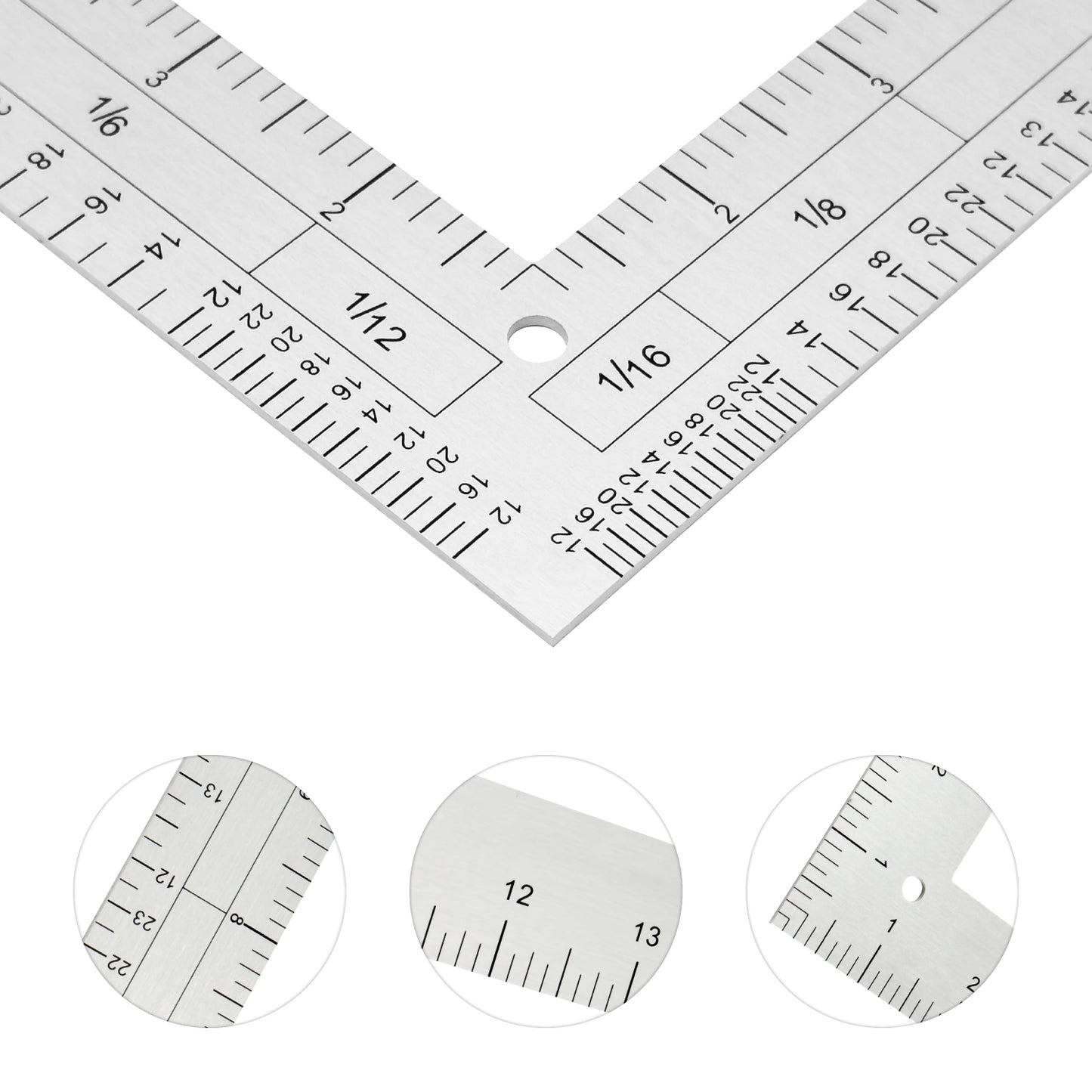 Kearing 24” × 14” Aluminum L Square Ruler 5124A