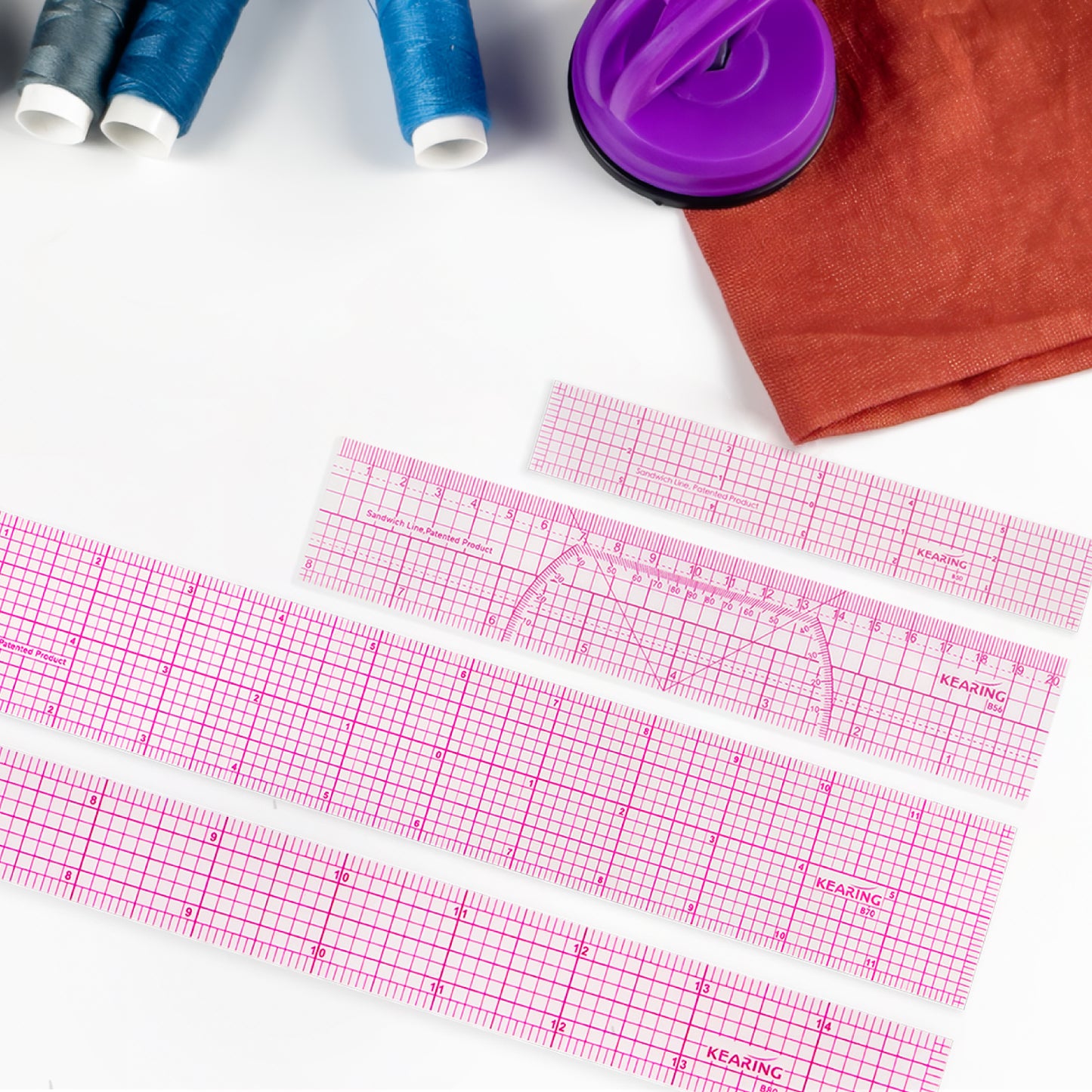 Kearing B50 Plastic Pattern Grading Ruler 6”