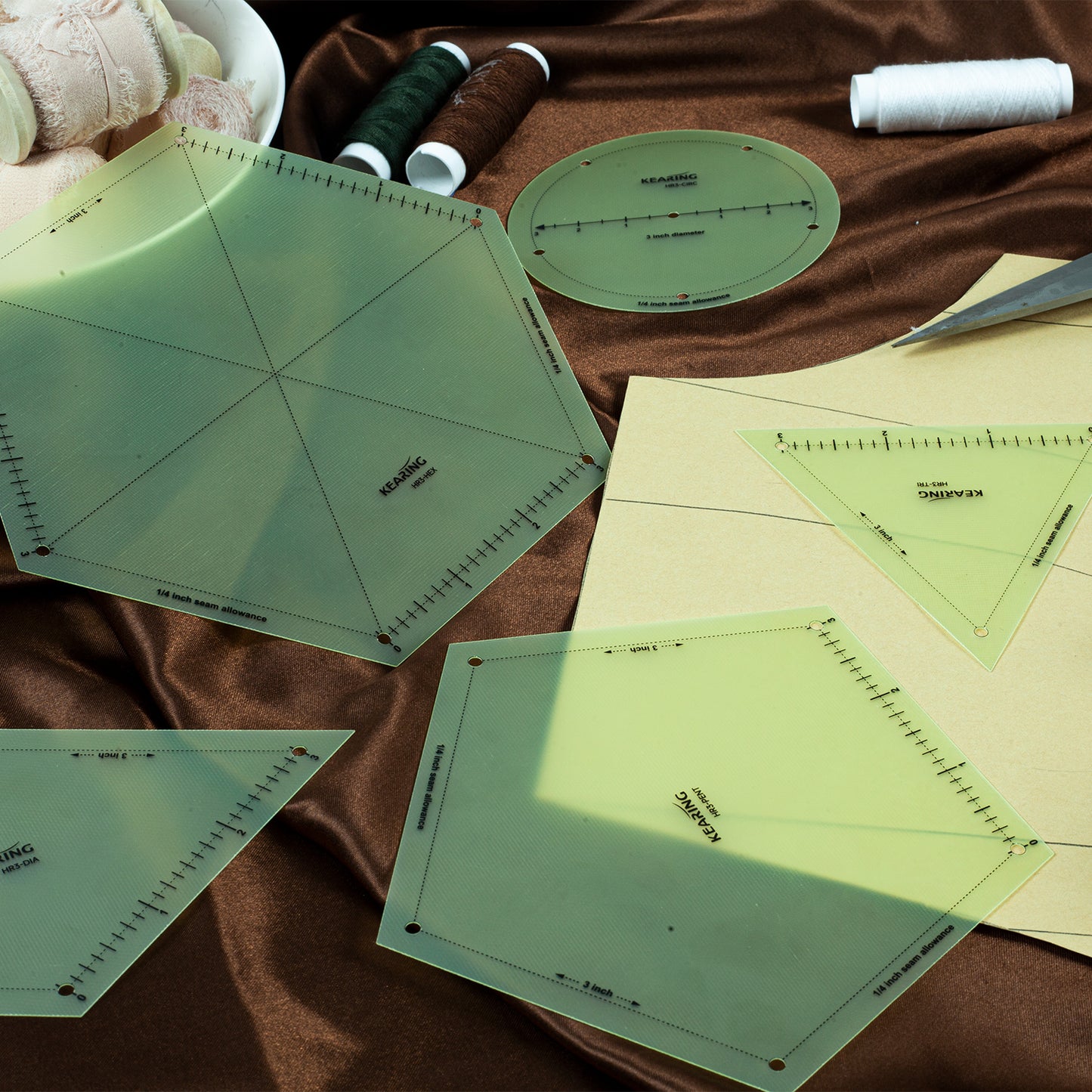 Kearing 3 inch Hot Ironing Quilting Template Set