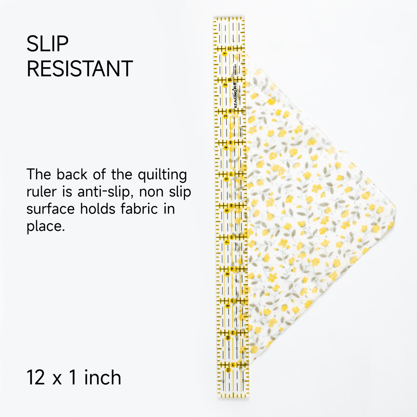Kearing 12” × 1” Mini Patchwork Quilting Ruler