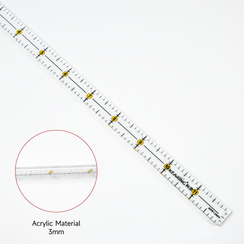 Kearing 12” × 0.5” Mini Patchwork Quilting Ruler