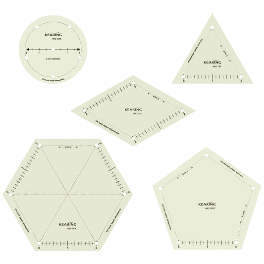 Kearing 2 inch Hot Ironing Quilting Template Set