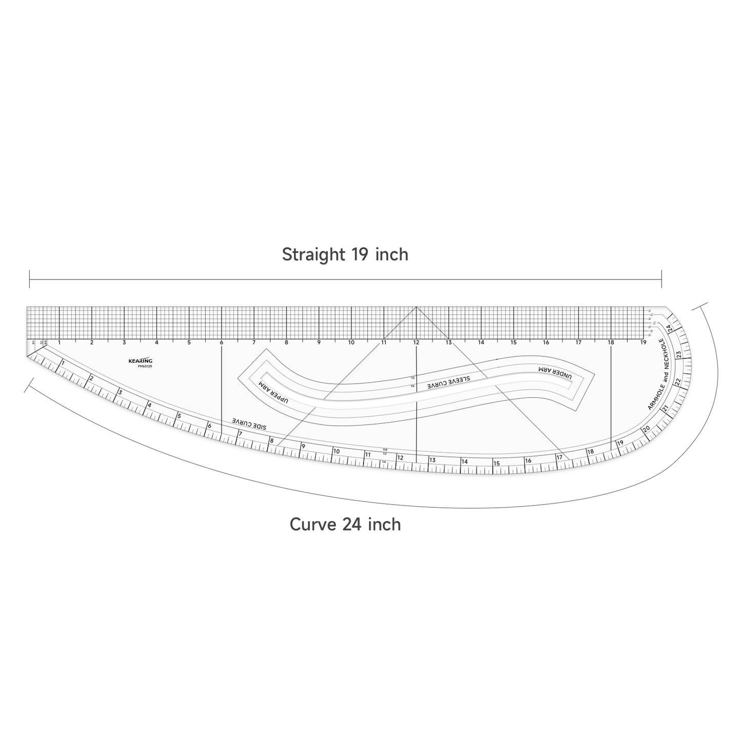 Kearing PM6512R Imperial Pattern Making Ruler